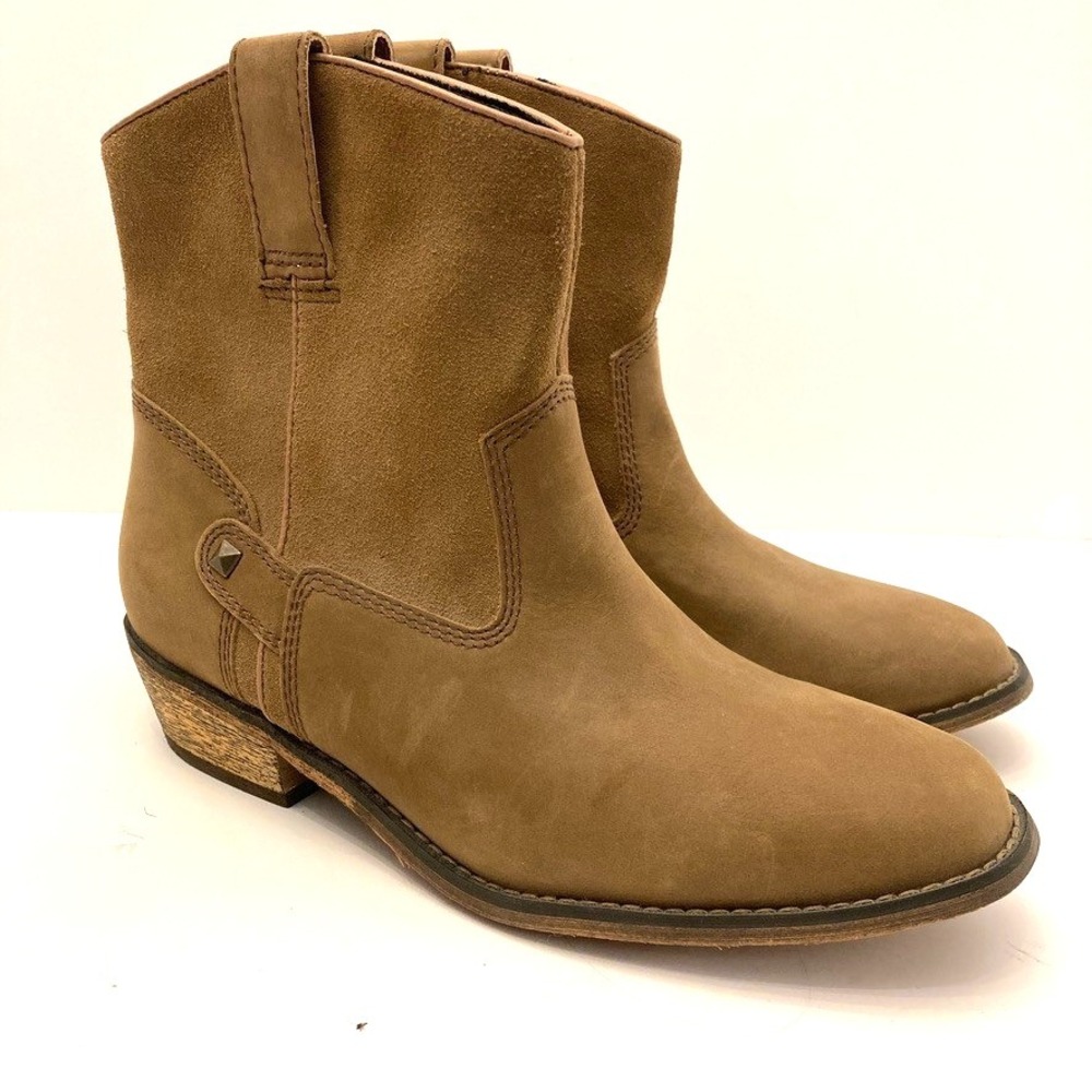 Santa Fe‎ Boot Co. Ankle Booties Leather Nubuck Womens 8 Brown SFW1217 NWOT